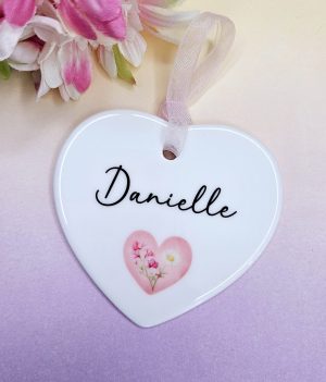 April Birth Flower Gift, Personalised Ceramic Gift