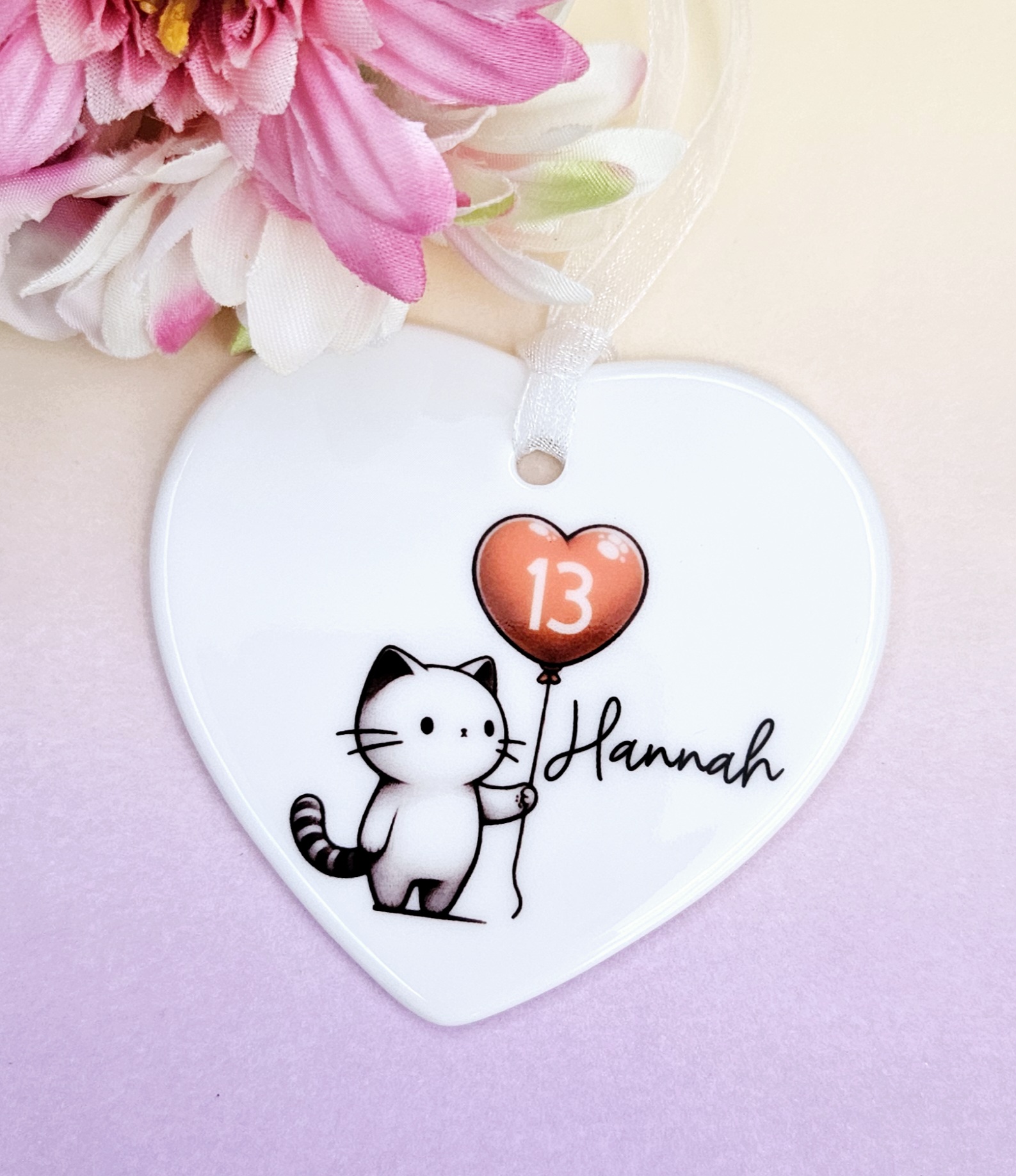 Personalised 13th Birthday Gift, Cat Lover Keepsake - Image 2