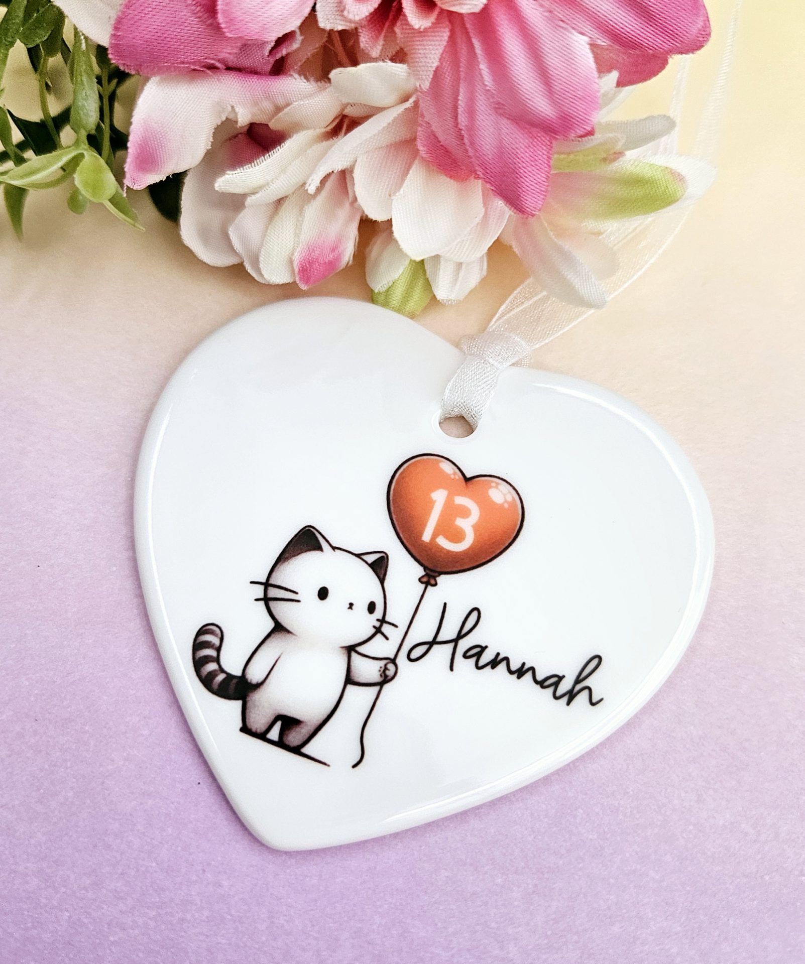 Personalised 13th Birthday Gift, Cat Lover Keepsake - Image 3