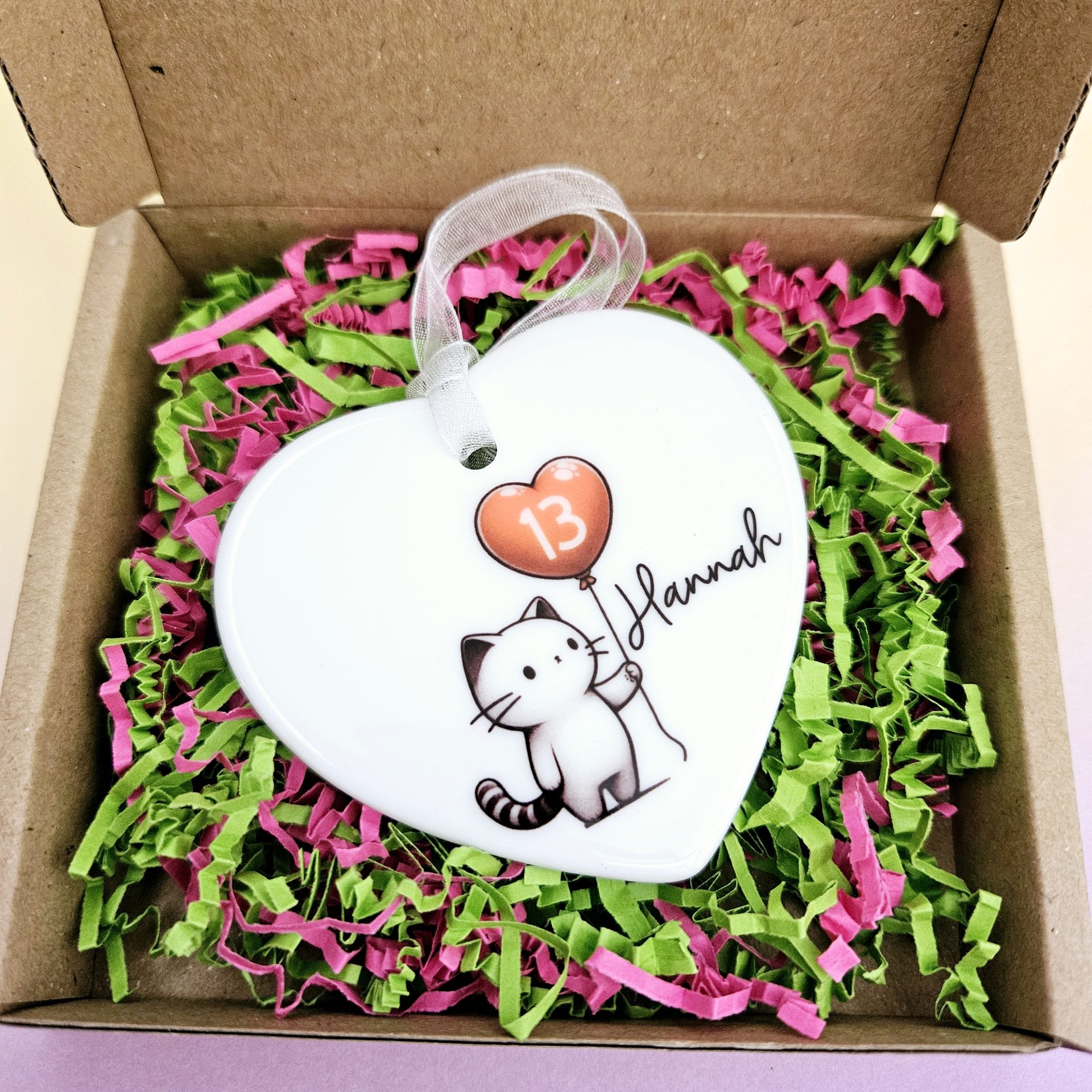 Personalised 13th Birthday Gift, Cat Lover Keepsake - Image 5