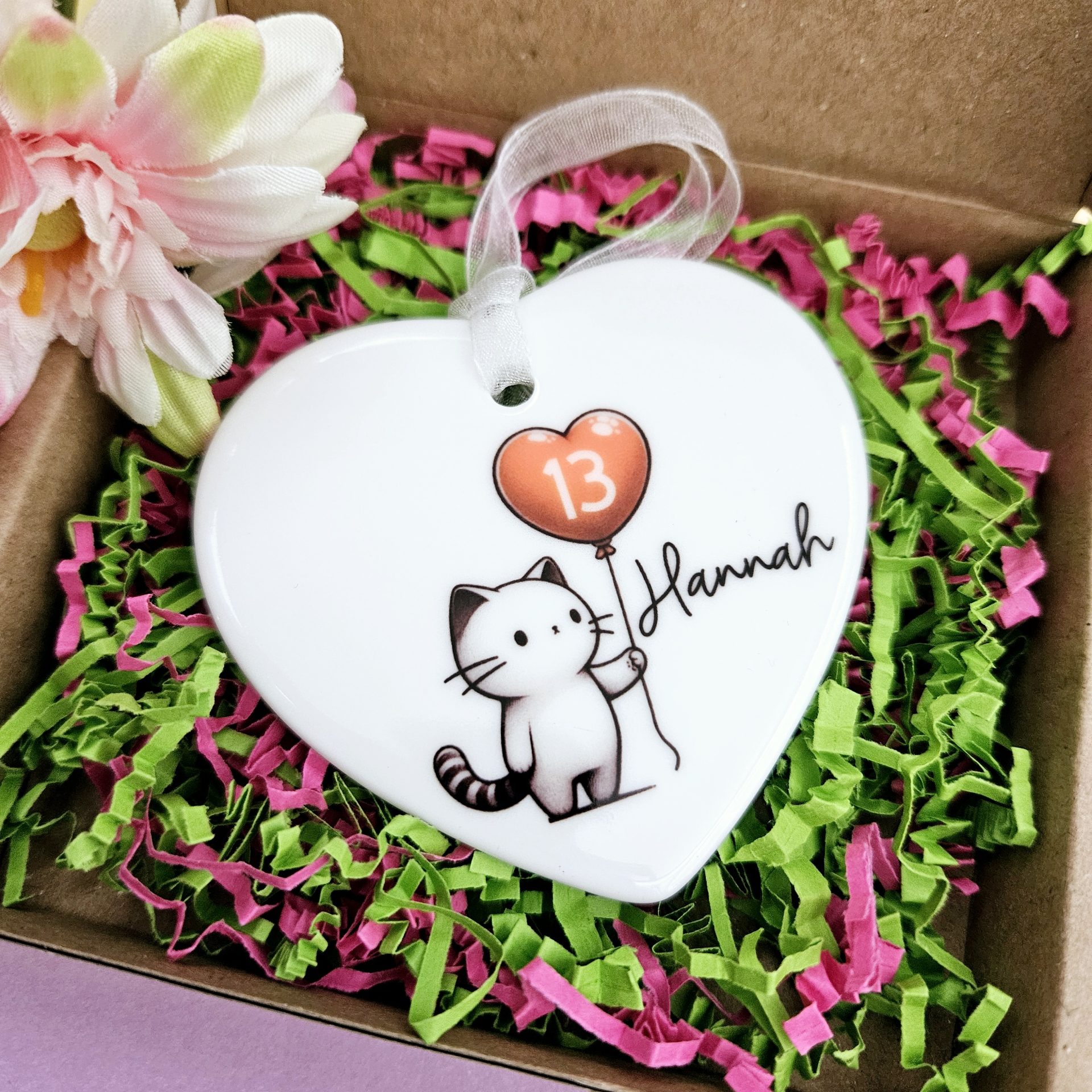 Personalised 13th Birthday Gift, Cat Lover Keepsake - Image 6