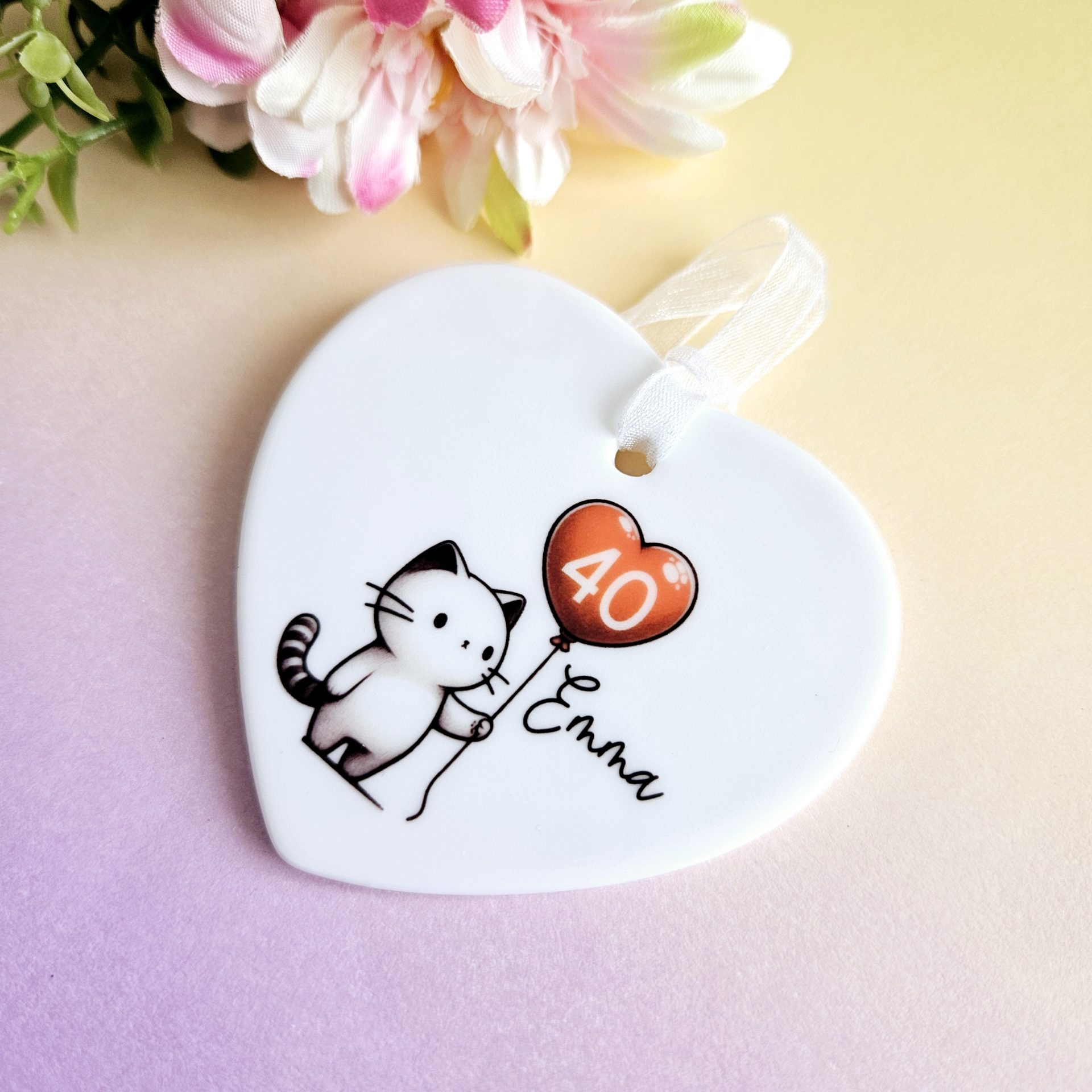 Personalised 40th Birthday Gift for Cat Lovers - Image 2