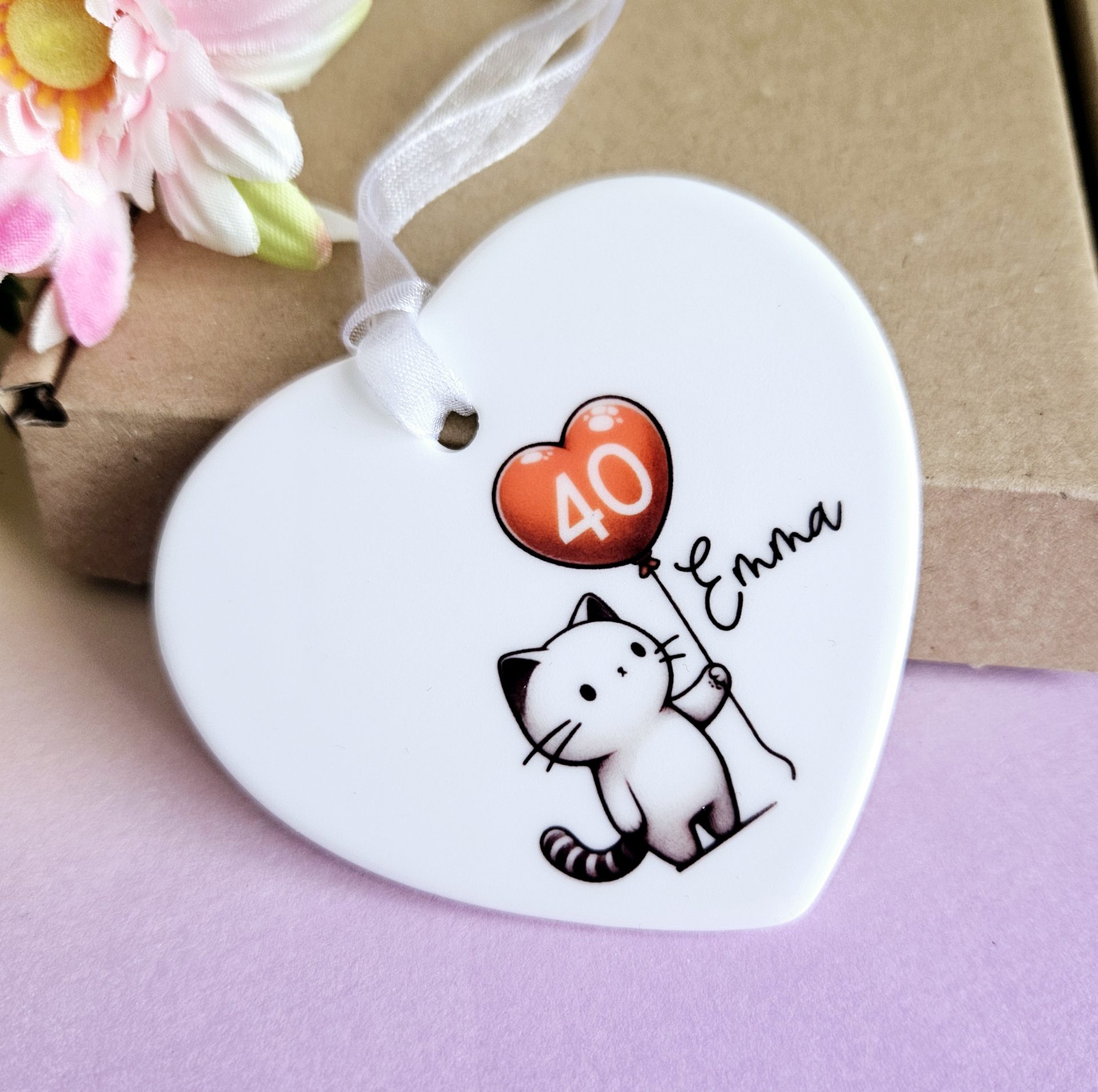 Personalised 40th Birthday Gift for Cat Lovers - Image 5