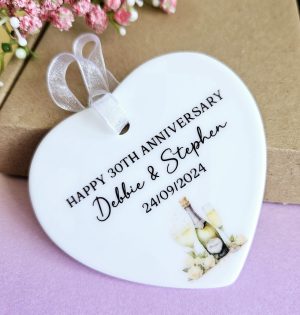 Personalised Pearl 30th Wedding Anniversary Gift