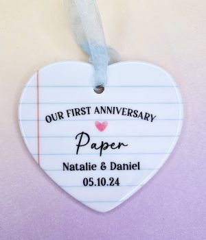 Personalised 1st Anniversary Gift For Husband  Wife, Paper Anniversary