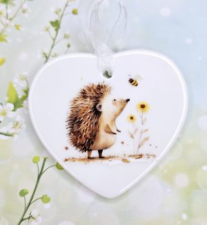 Hedgehog Ceramic Ornament, Woodland Animals