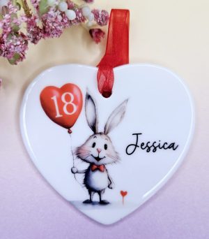 Personalised Rabbit 18th Birthday Keepsake
