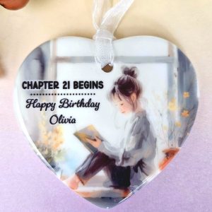 Personalised 21st Birthday or choose any age, Book Lover Gift, Bookish Gifts, Bookish, New Chapter