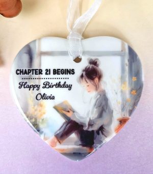 Personalised 21st Birthday or choose any age, Book Lover Gift, Bookish Gifts, Bookish, New Chapter