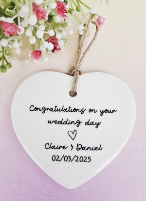 Personalised Wedding Keepsake – Custom Ceramic Ornament