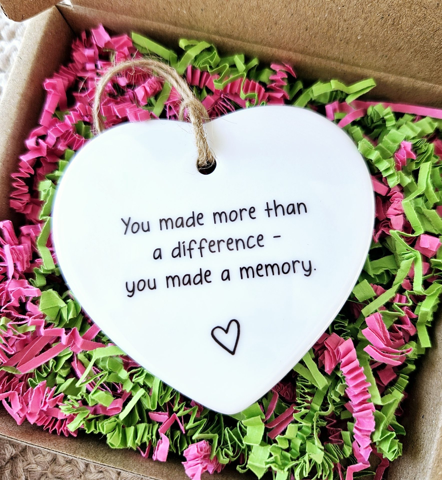 Personalised Ceramic Heart Keepsake – “You Made More Than a Difference” Gift for Teachers, Mentors & Friends - Image 7