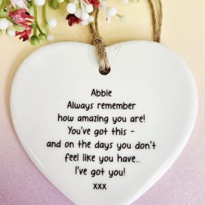 Personalised “Always Remember How Amazing You Are” Ceramic Ornament – Motivational Gift for Friends & Loved Ones