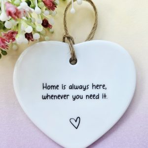 Home Is Always Here Ceramic Heart Keepsake
