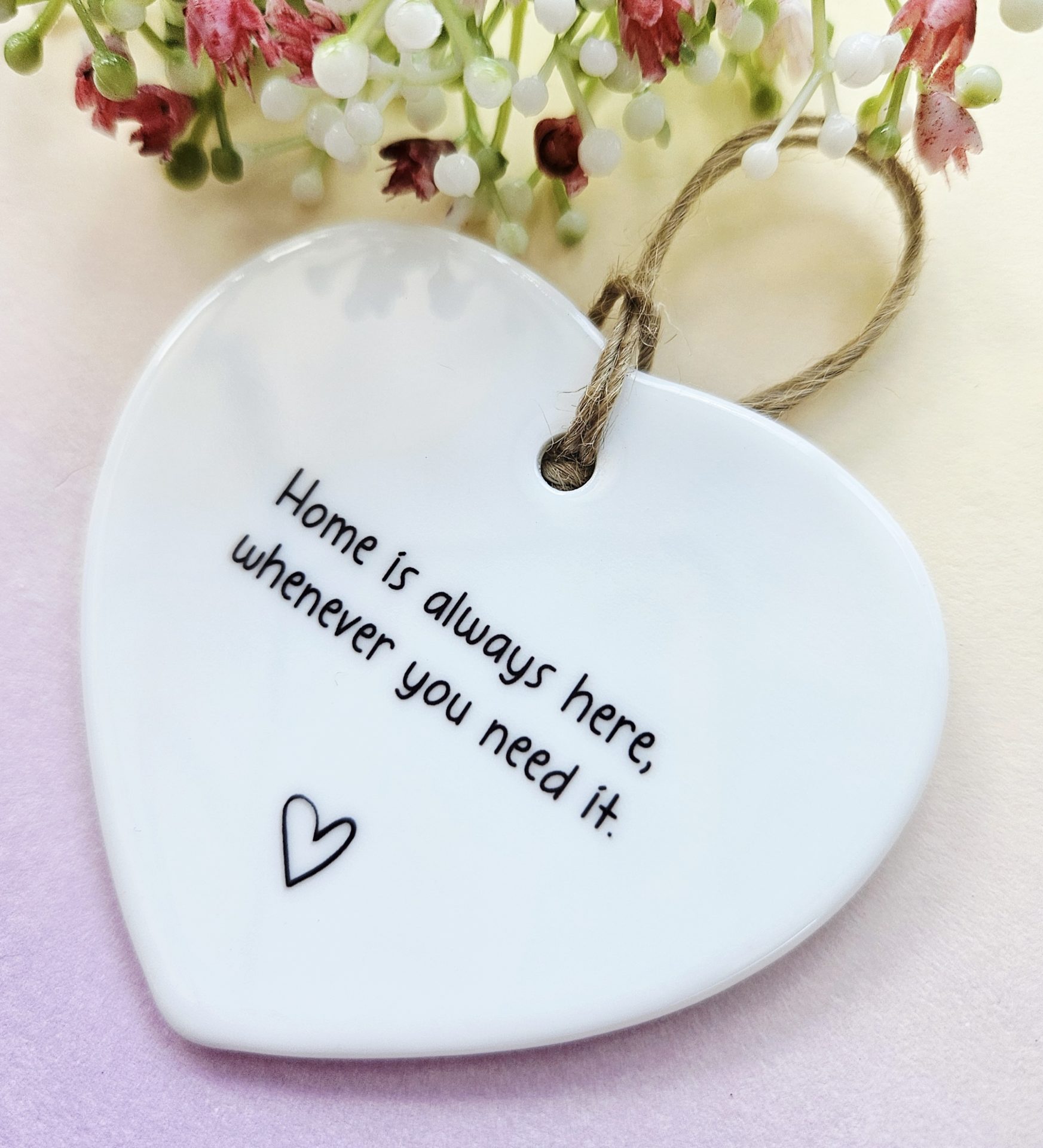 Home Is Always Here Ceramic Heart Keepsake - Image 2