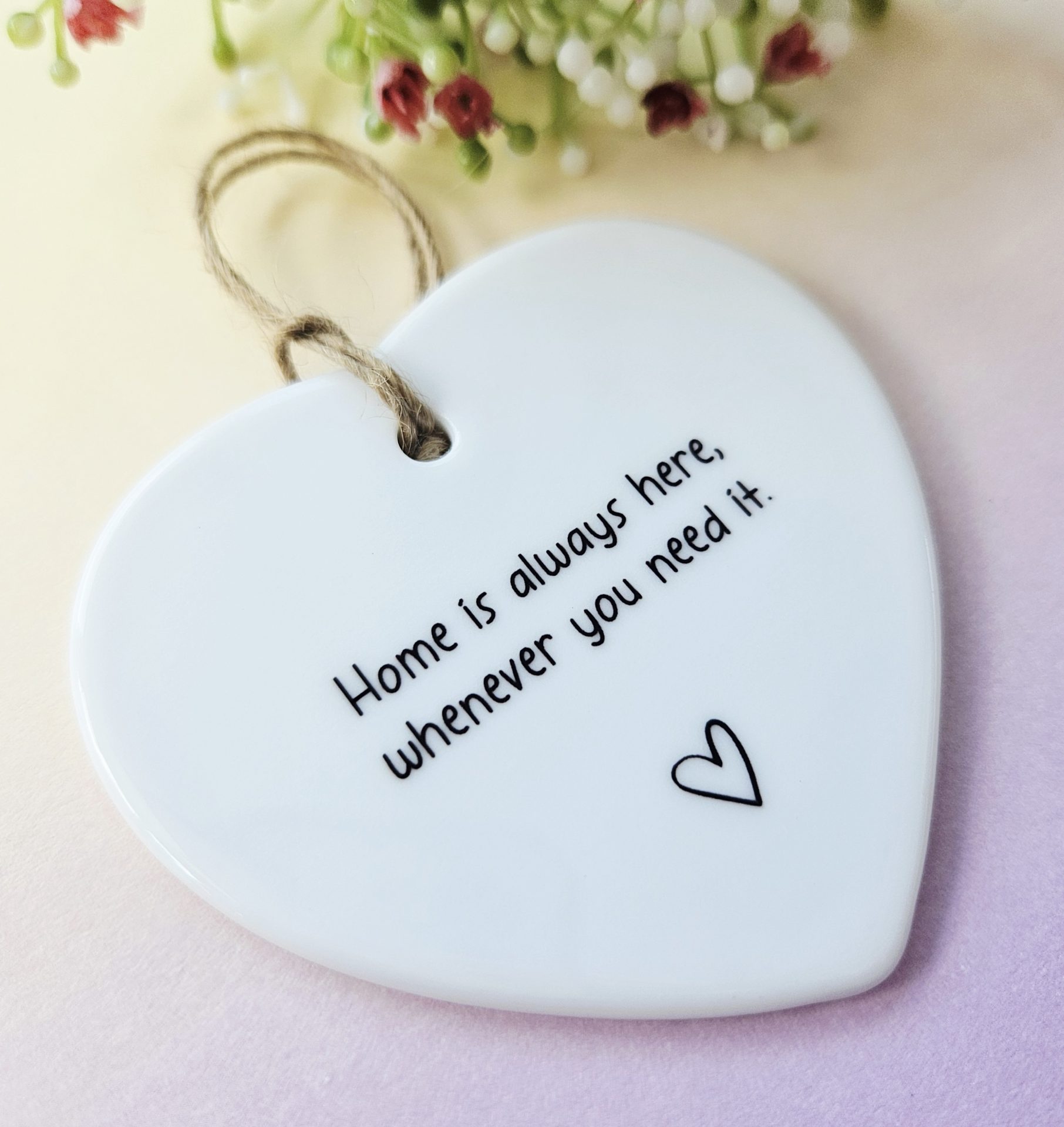 Home Is Always Here Ceramic Heart Keepsake - Image 3