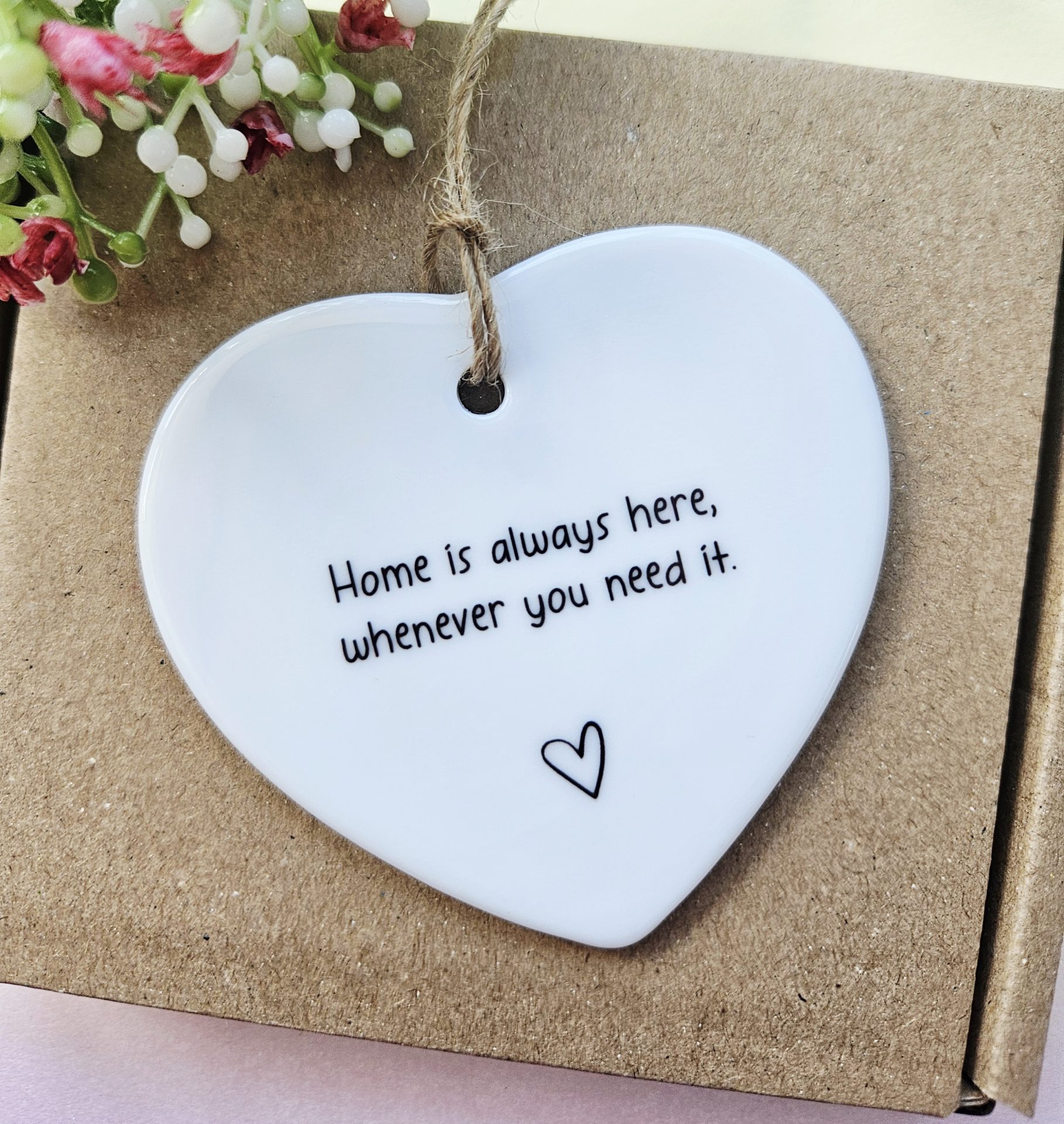 Home Is Always Here Ceramic Heart Keepsake - Image 4