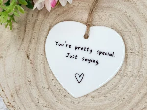 You’re Pretty Special: Ceramic Heart Gift for Appreciation