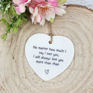 I Love You Ceramic Keepsake Ornament – Gift for Her