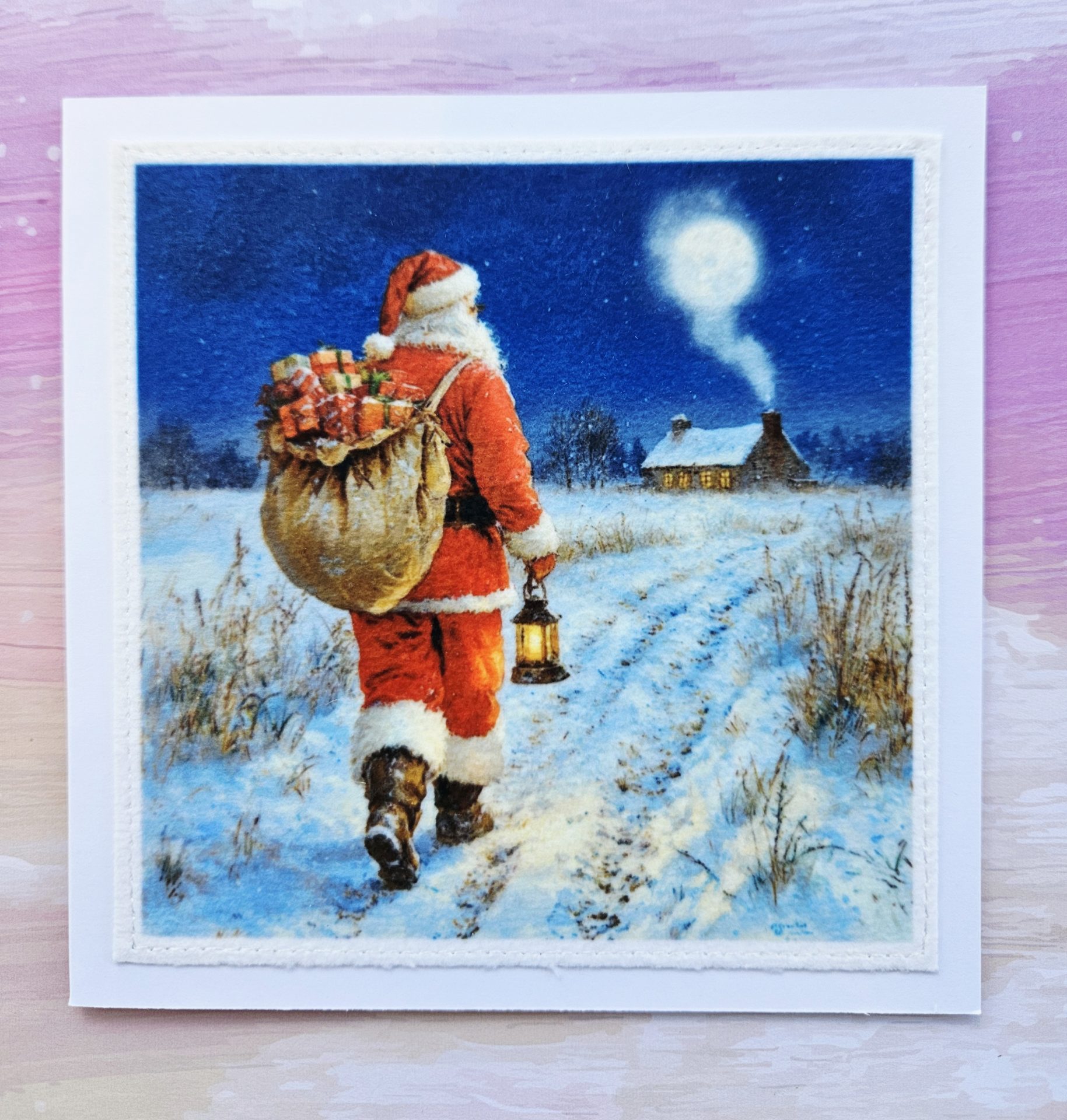 Handmade Father Christmas Cards – Set of 5 Whimsical Designs - Image 5