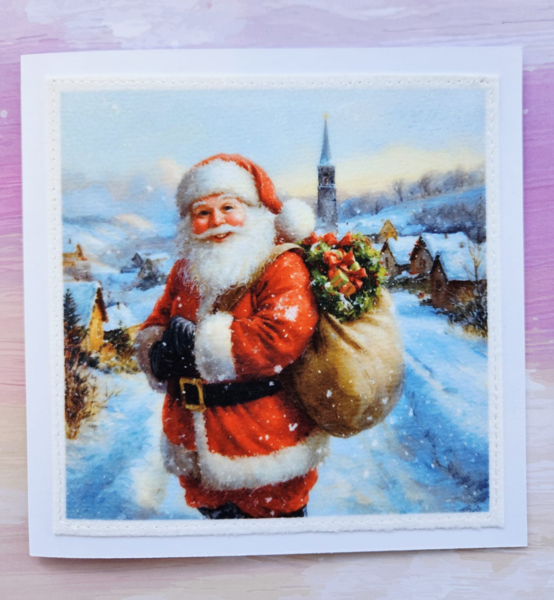 Handmade Father Christmas Cards – Set of 5 Whimsical Designs - Image 6