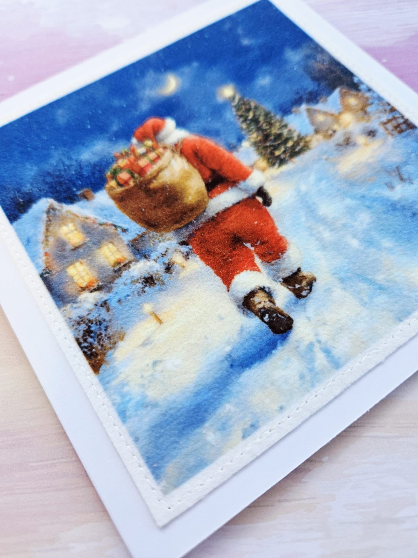 Handmade Father Christmas Cards – Set of 5 Whimsical Designs - Image 9