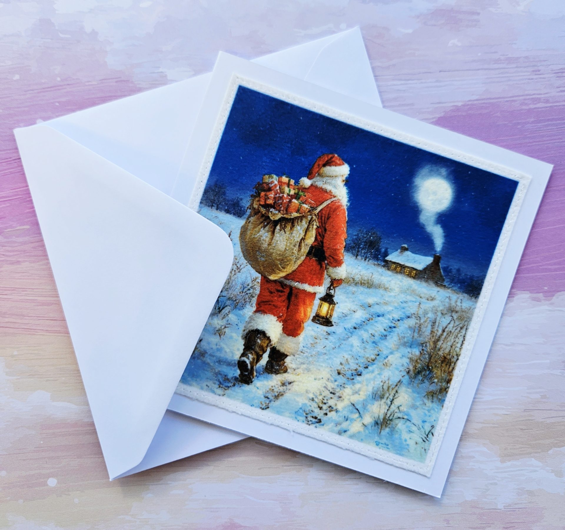 Handmade Father Christmas Cards – Set of 5 Whimsical Designs - Image 11