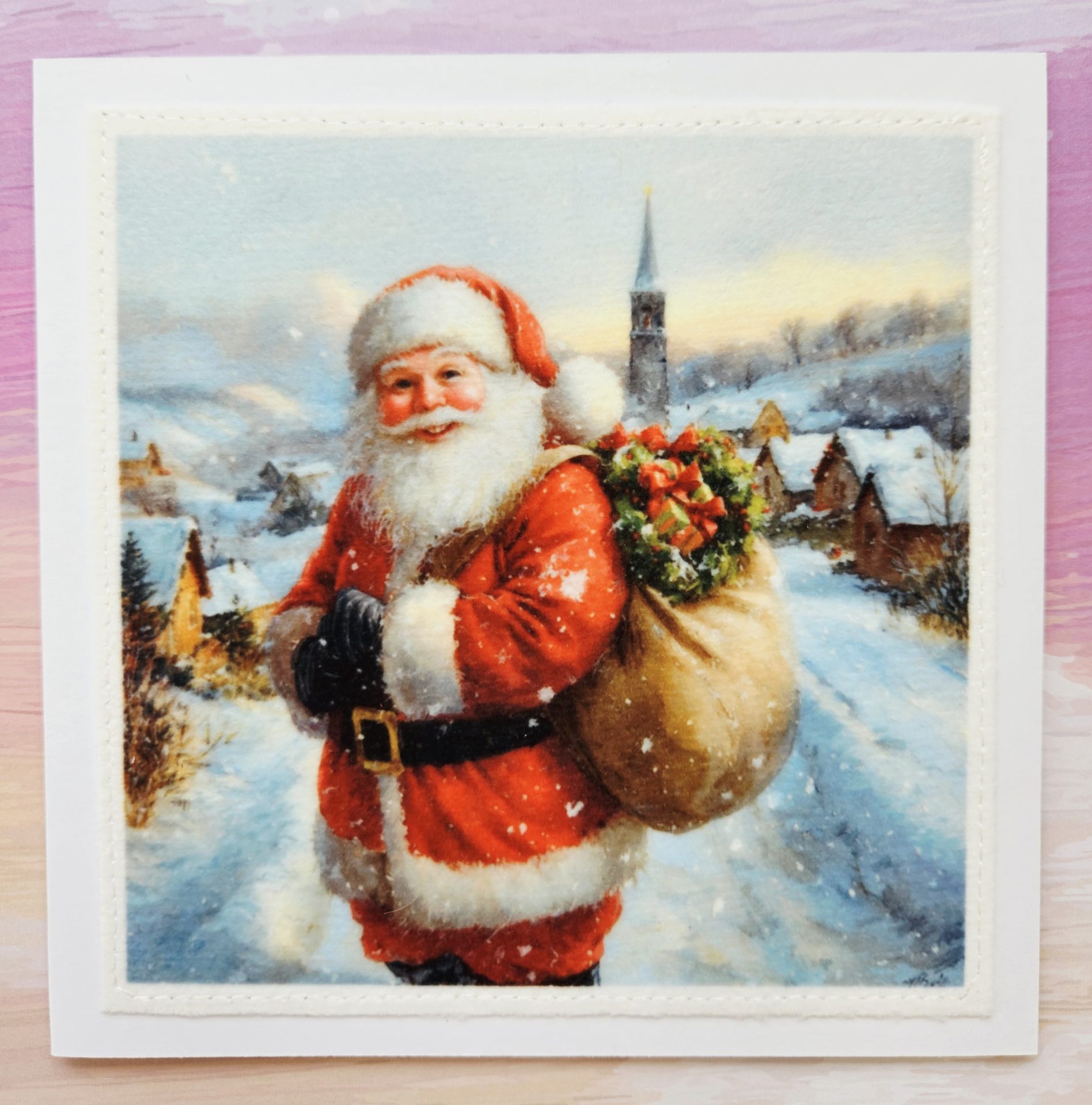 Handmade Father Christmas Cards – Set of 5 Whimsical Designs - Image 18