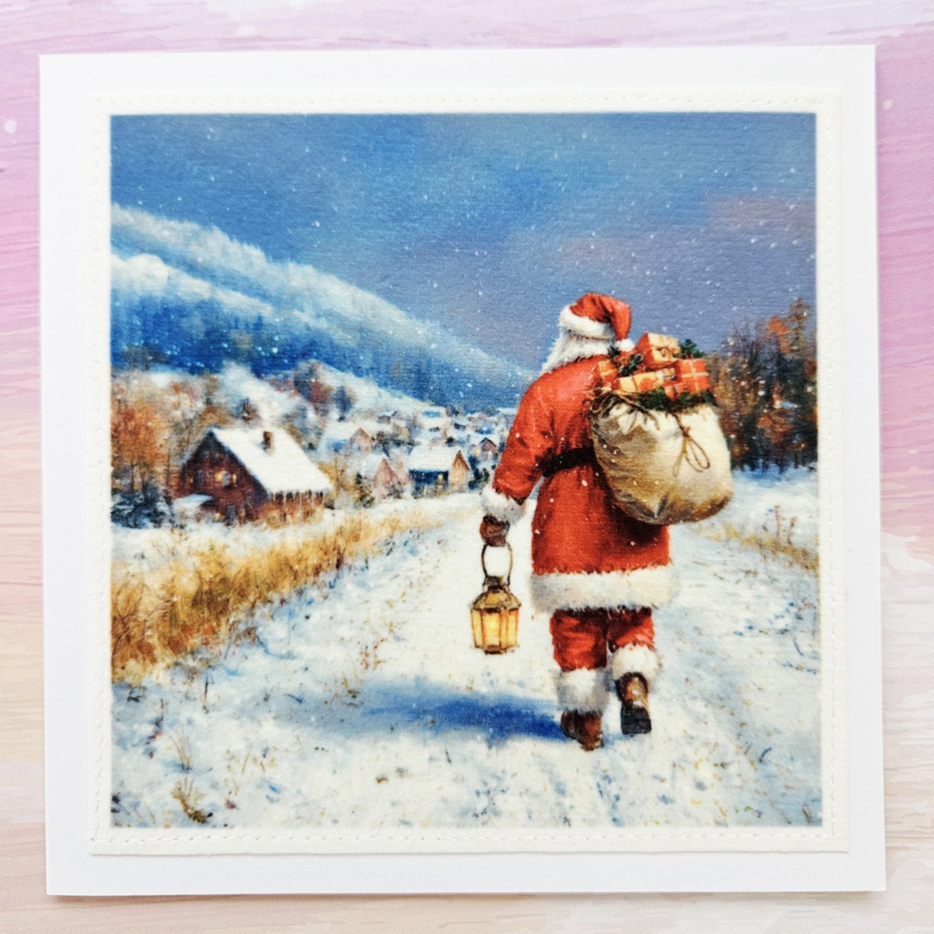Handmade Father Christmas Cards – Set of 5 Whimsical Designs - Image 20