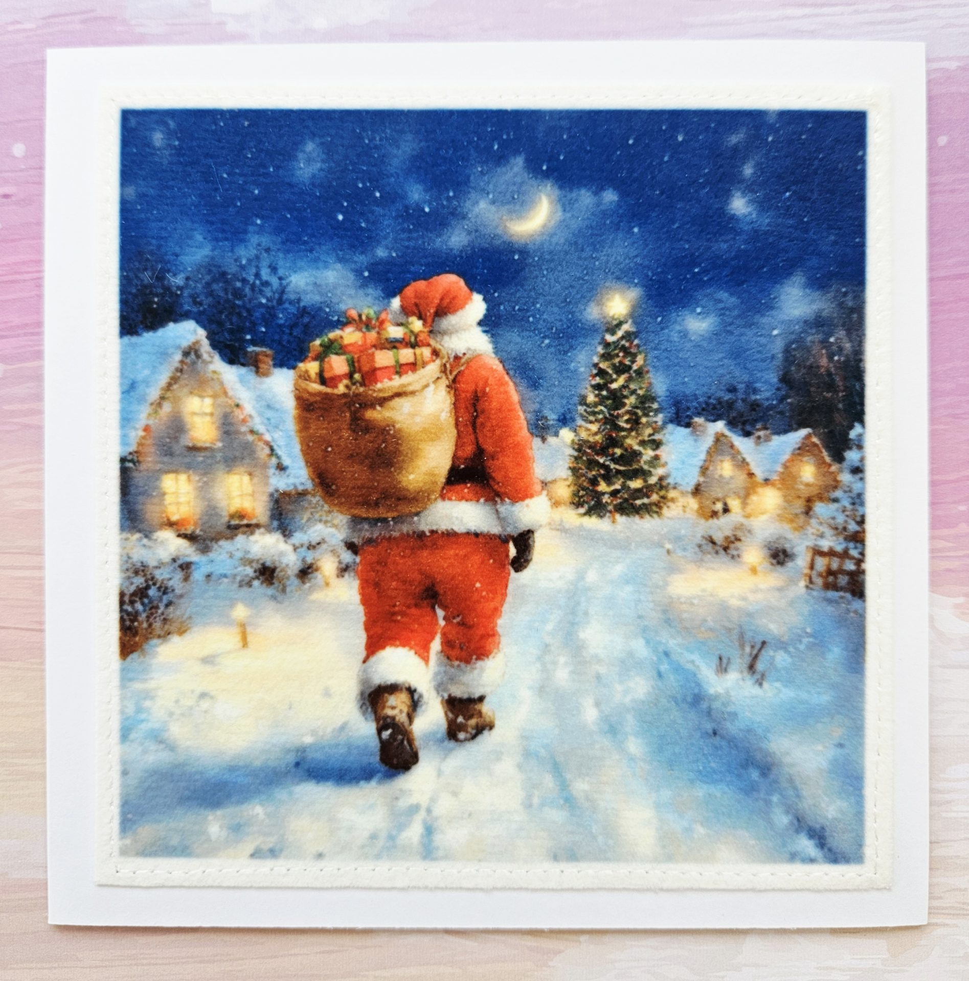 Handmade Father Christmas Cards – Set of 5 Whimsical Designs - Image 21