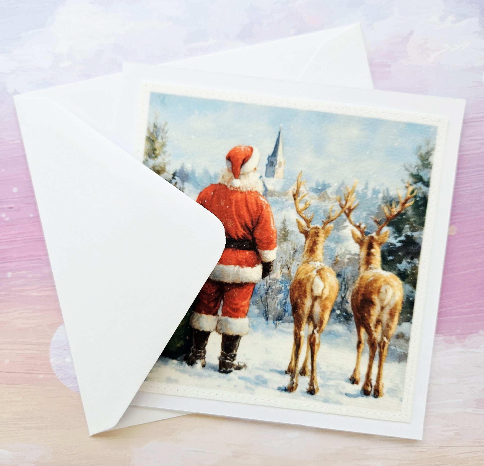 Handmade Father Christmas Cards – Set of 5 Whimsical Designs - Image 23