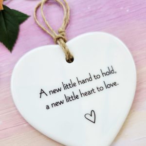 newborn keepsake gift ceramic heart