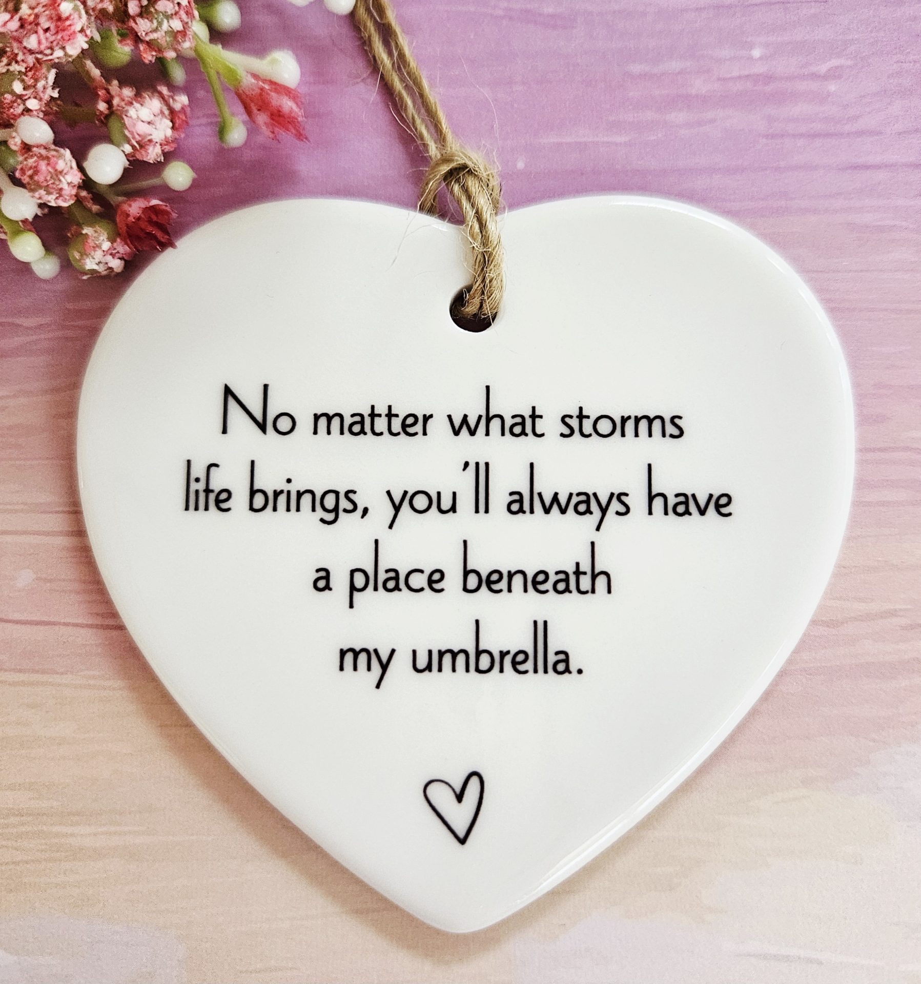 Beneath My Umbrella Friendship Heart – Thinking of You Gift