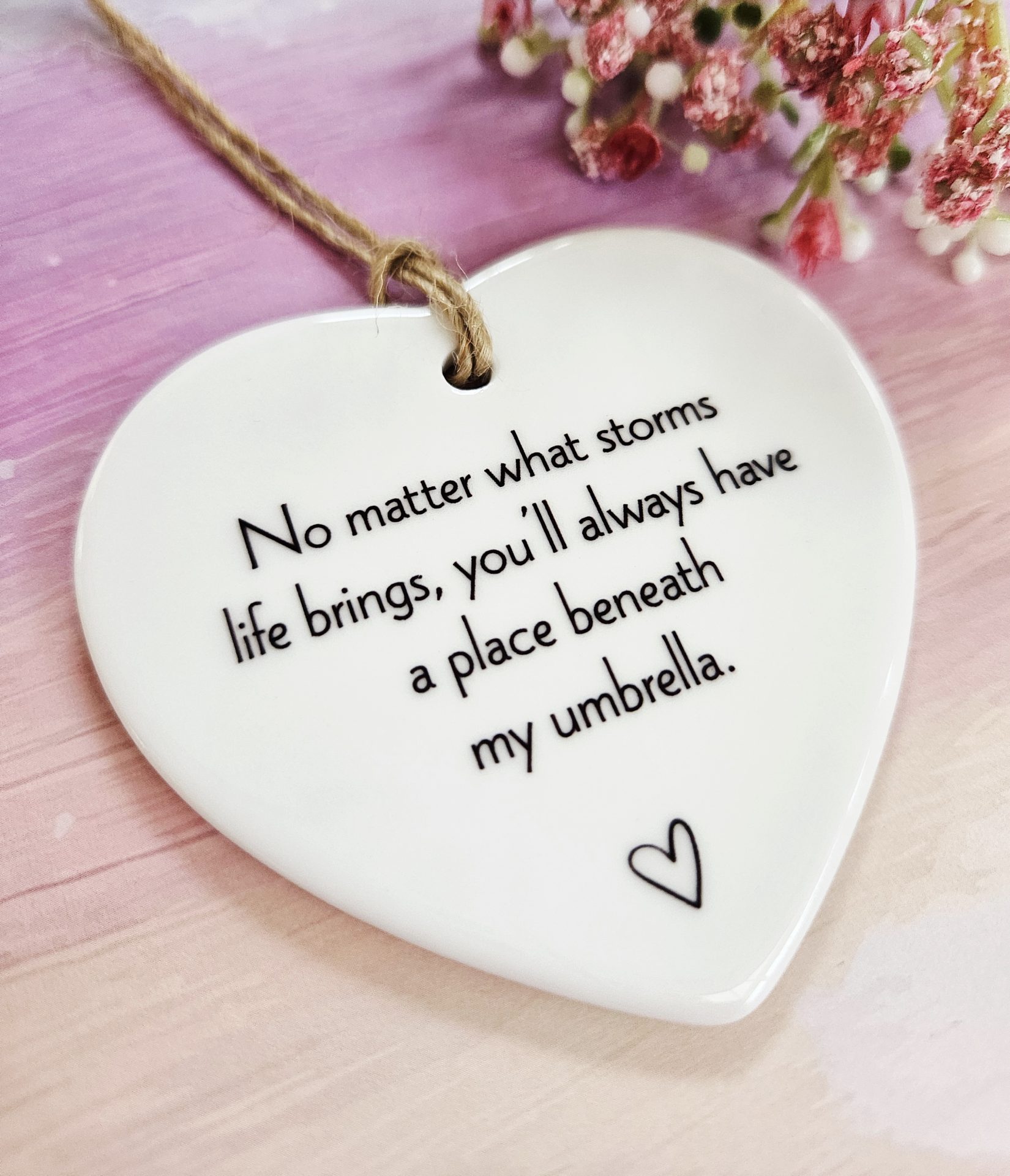 Beneath My Umbrella Friendship Heart – Thinking of You Gift - Image 3