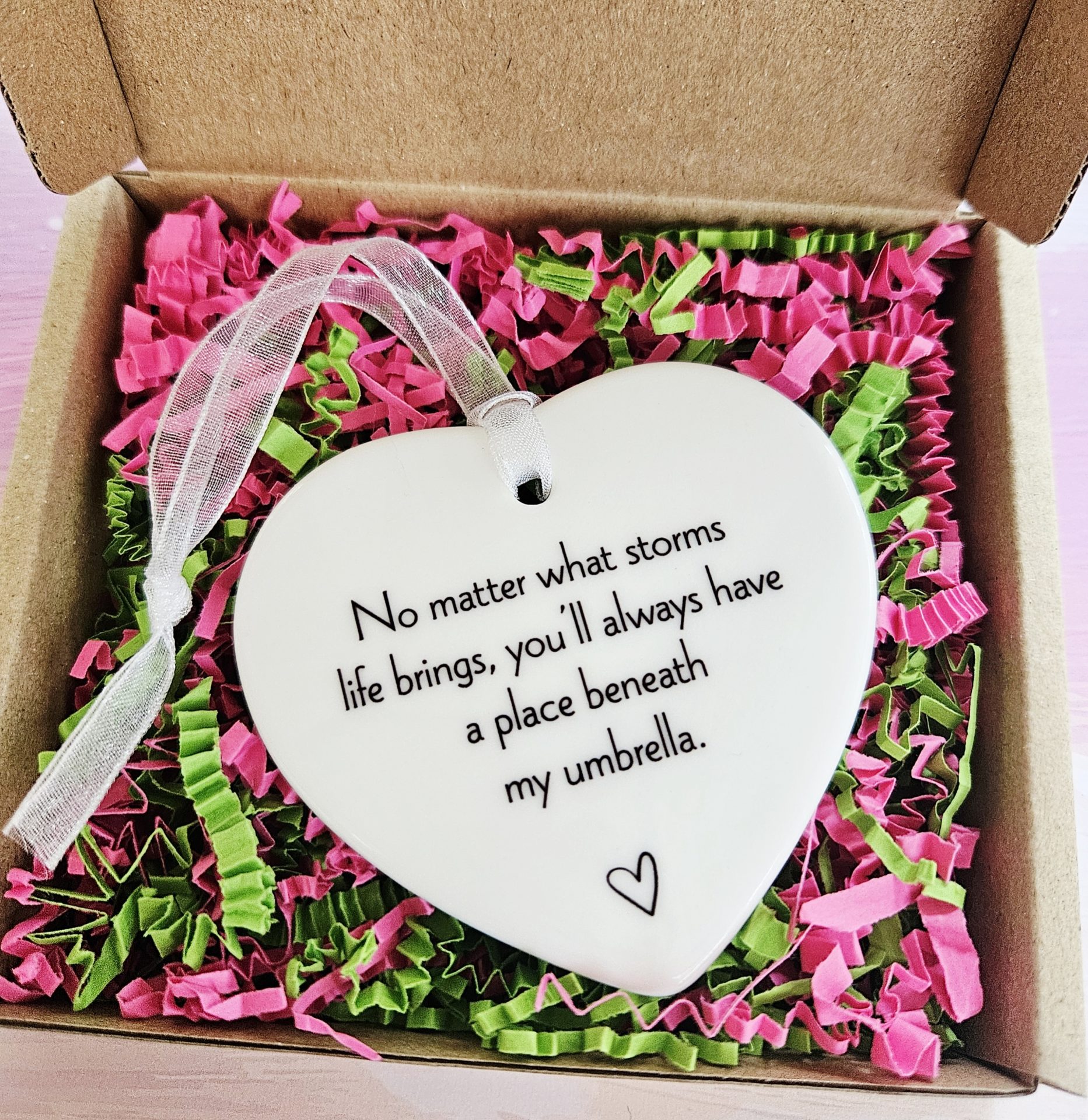 Beneath My Umbrella Friendship Heart – Thinking of You Gift - Image 4