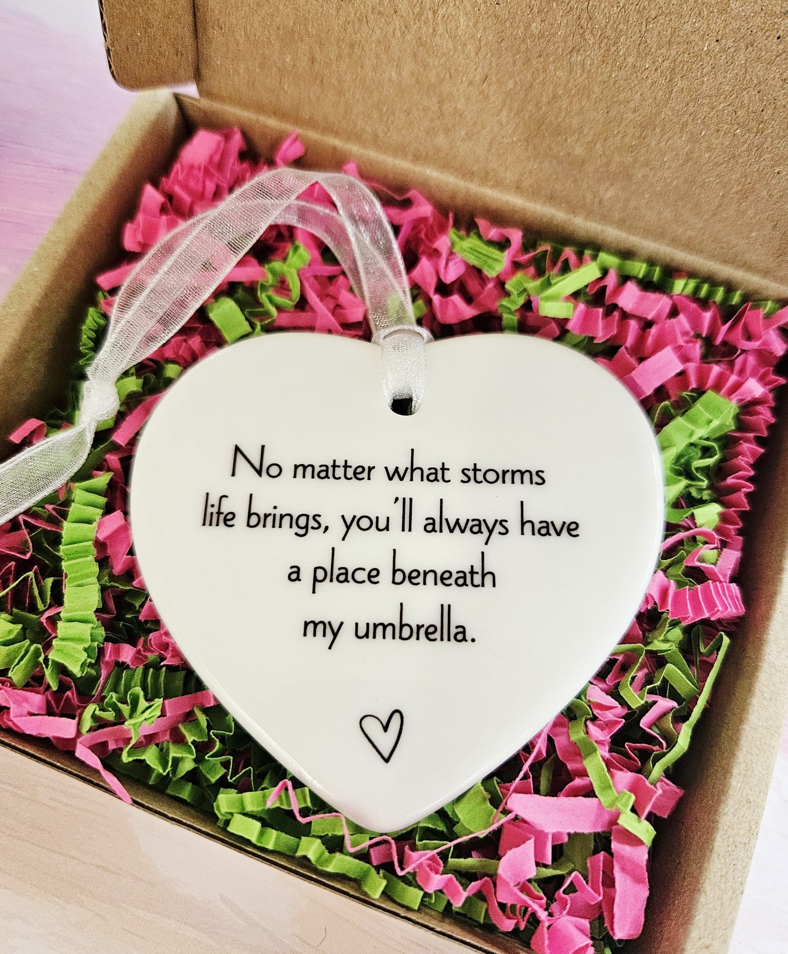 Beneath My Umbrella Friendship Heart – Thinking of You Gift - Image 5