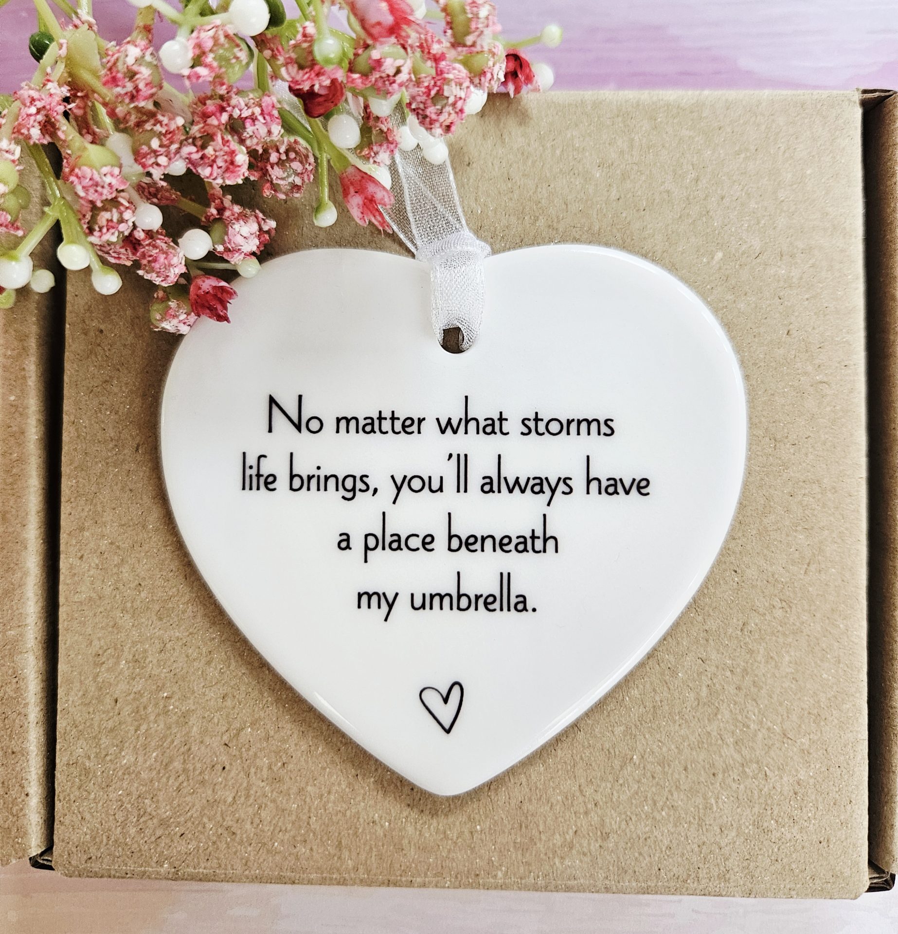 Beneath My Umbrella Friendship Heart – Thinking of You Gift - Image 6