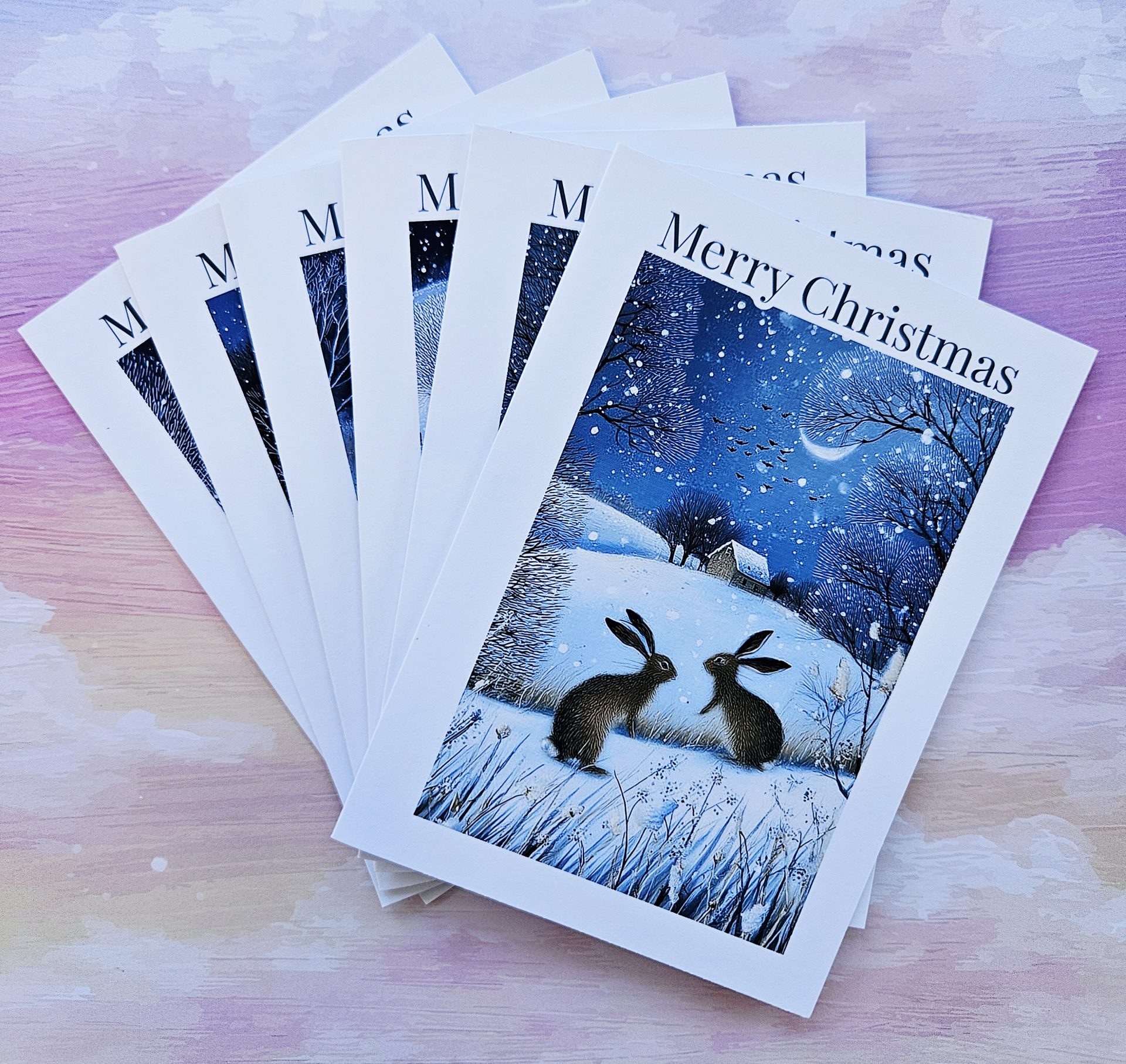 Woodland Animal Christmas Cards – Set of 6 Handmade - Image 12