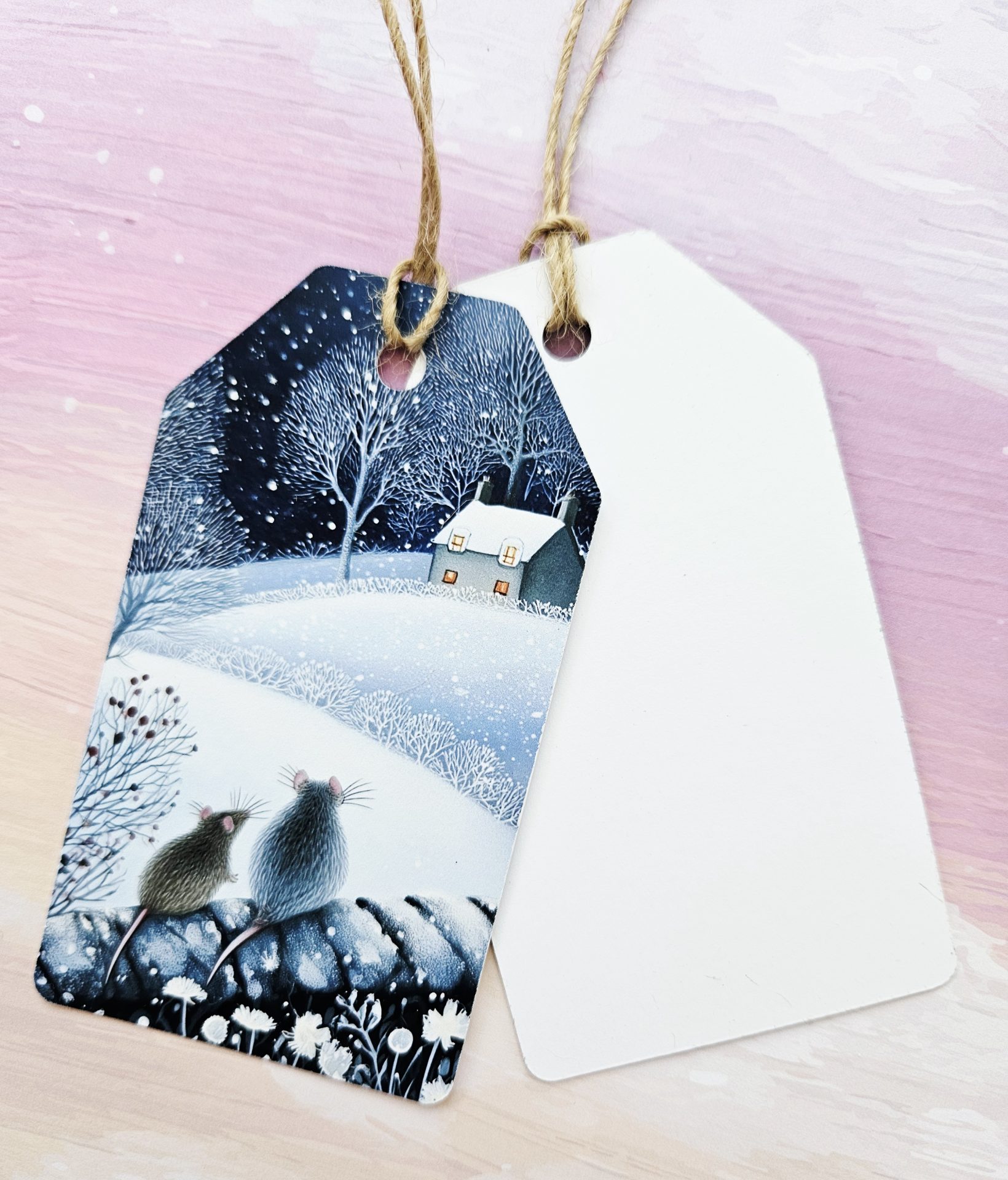 Woodland Animal Christmas Gift Tags – Set of 6 Handmade - Image 10