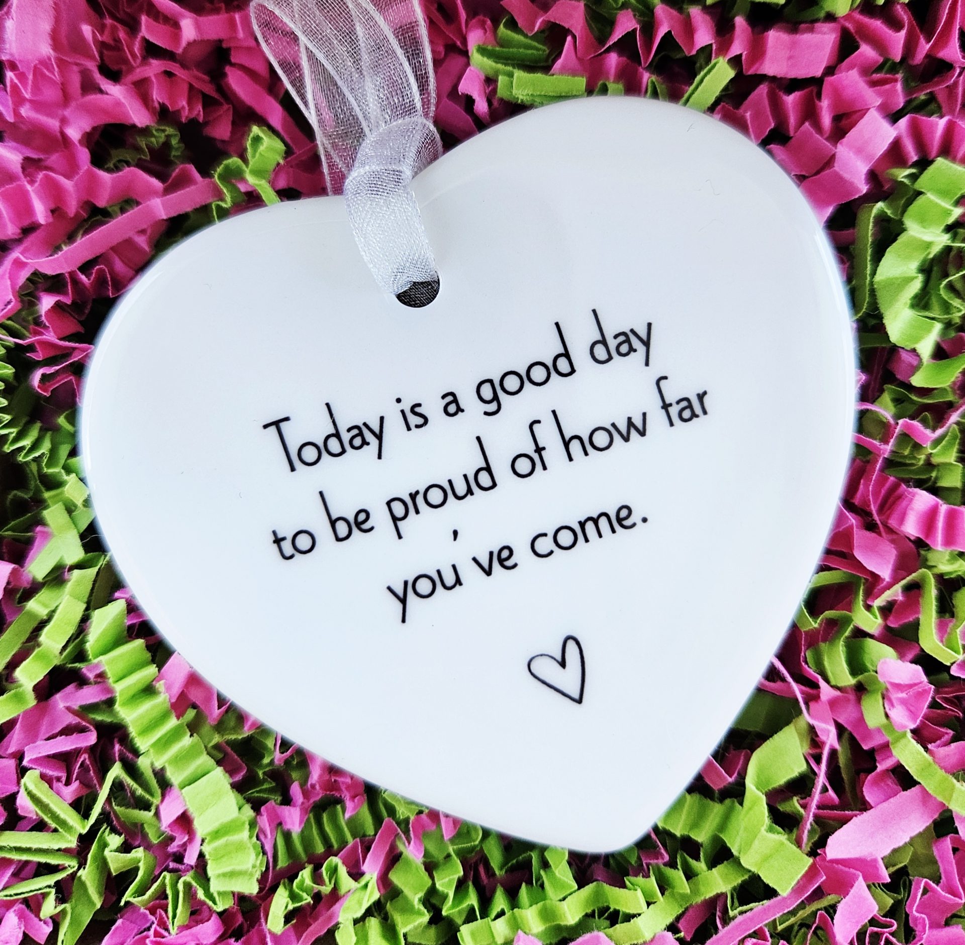 Handmade Inspirational Ceramic Heart – Encouragement Gift - Image 7