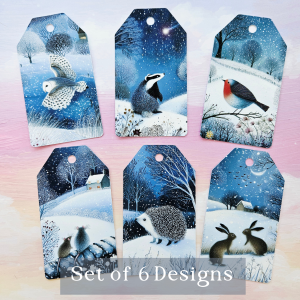 Woodland Animal Christmas Gift Tags – Set of 6 Handmade
