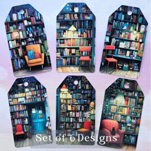 Whimsical Bookshop Gift Tags – Journaling - Set of 6