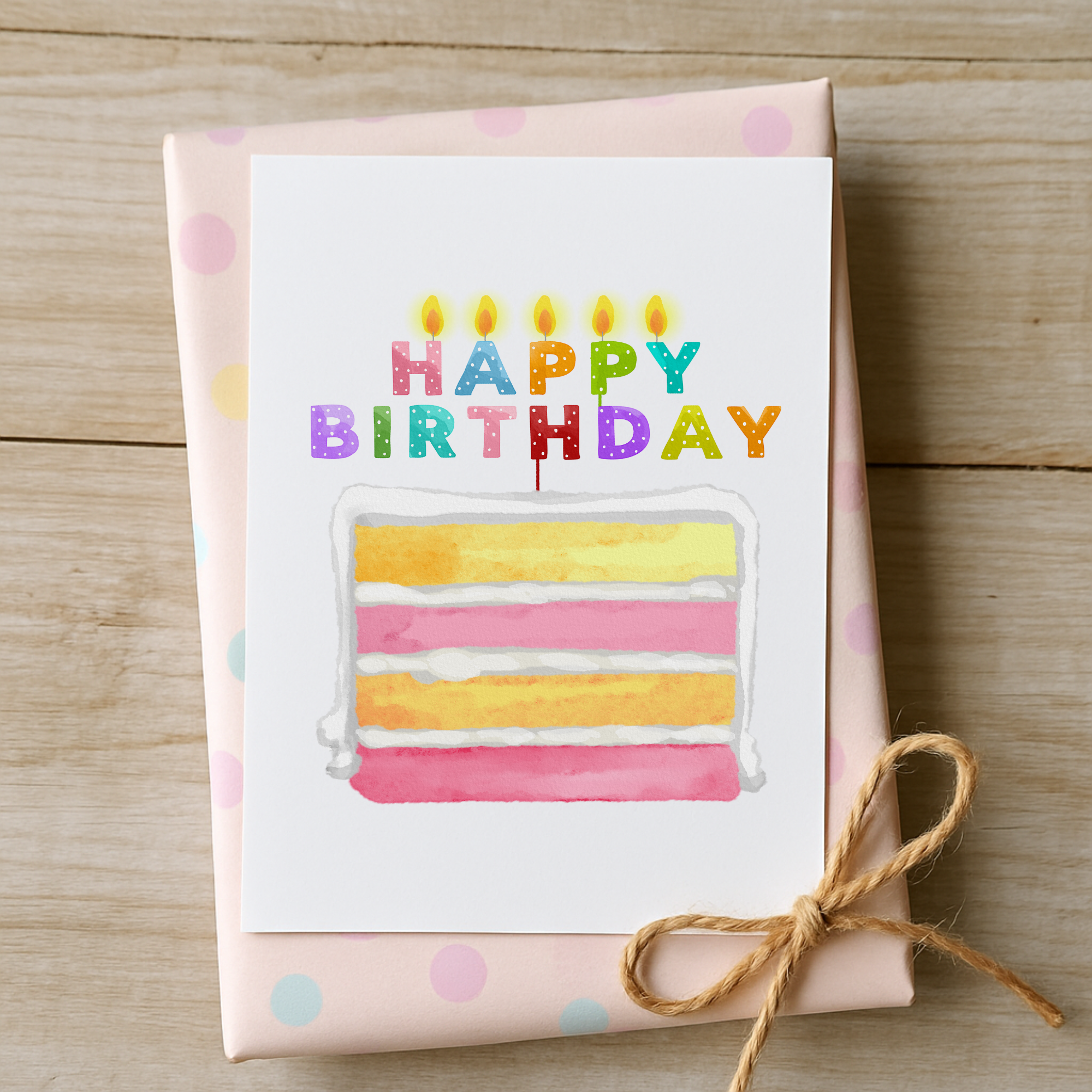 Bright & Cheerful A6 Birthday Card – Handmade Colourful Design