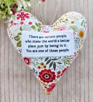 Handmade Fabric Hanging Heart Keepsake – Thoughtful Gift