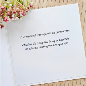 free printed message inside the card