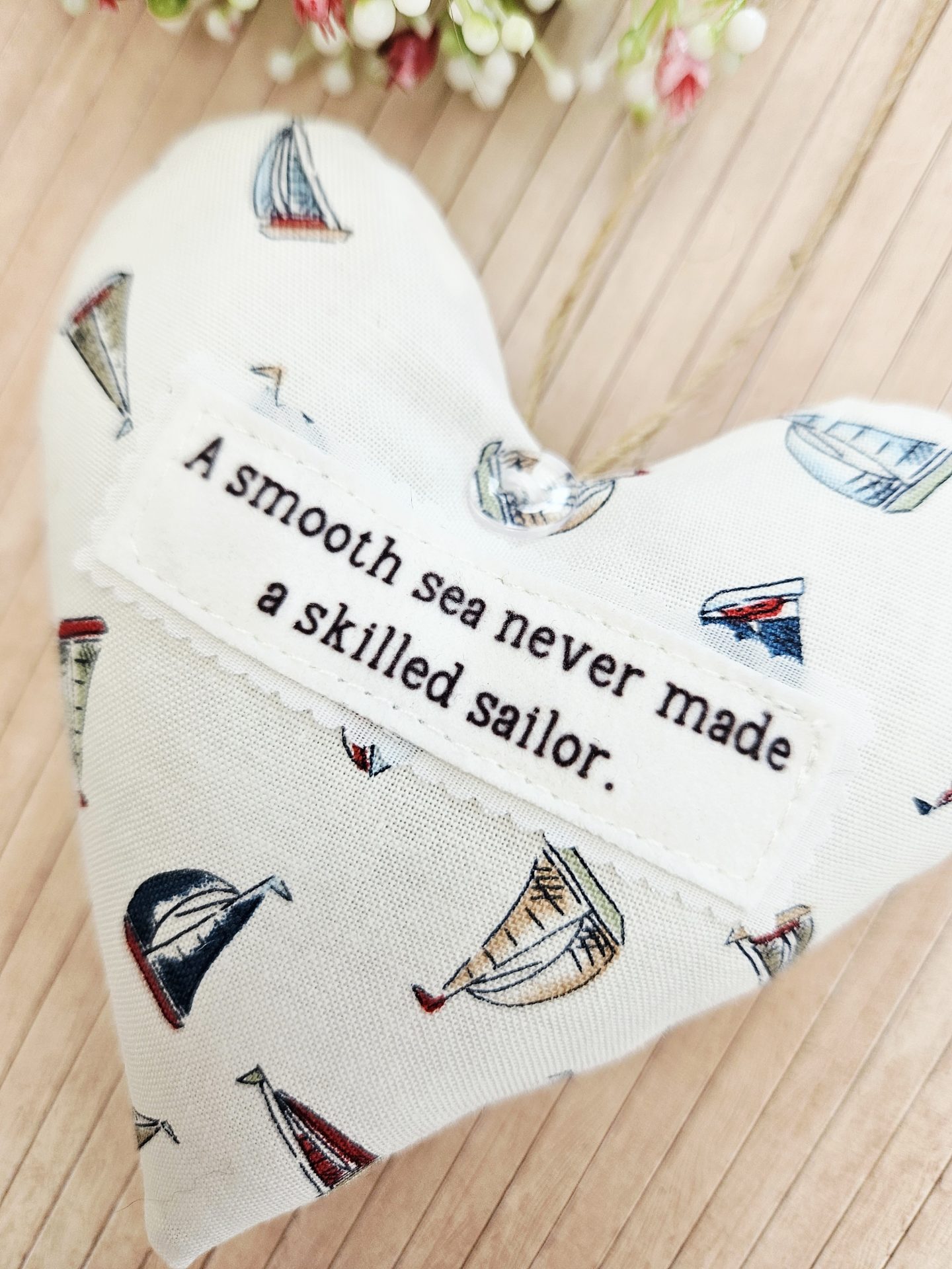 coastal fabric heart sailing boats design
