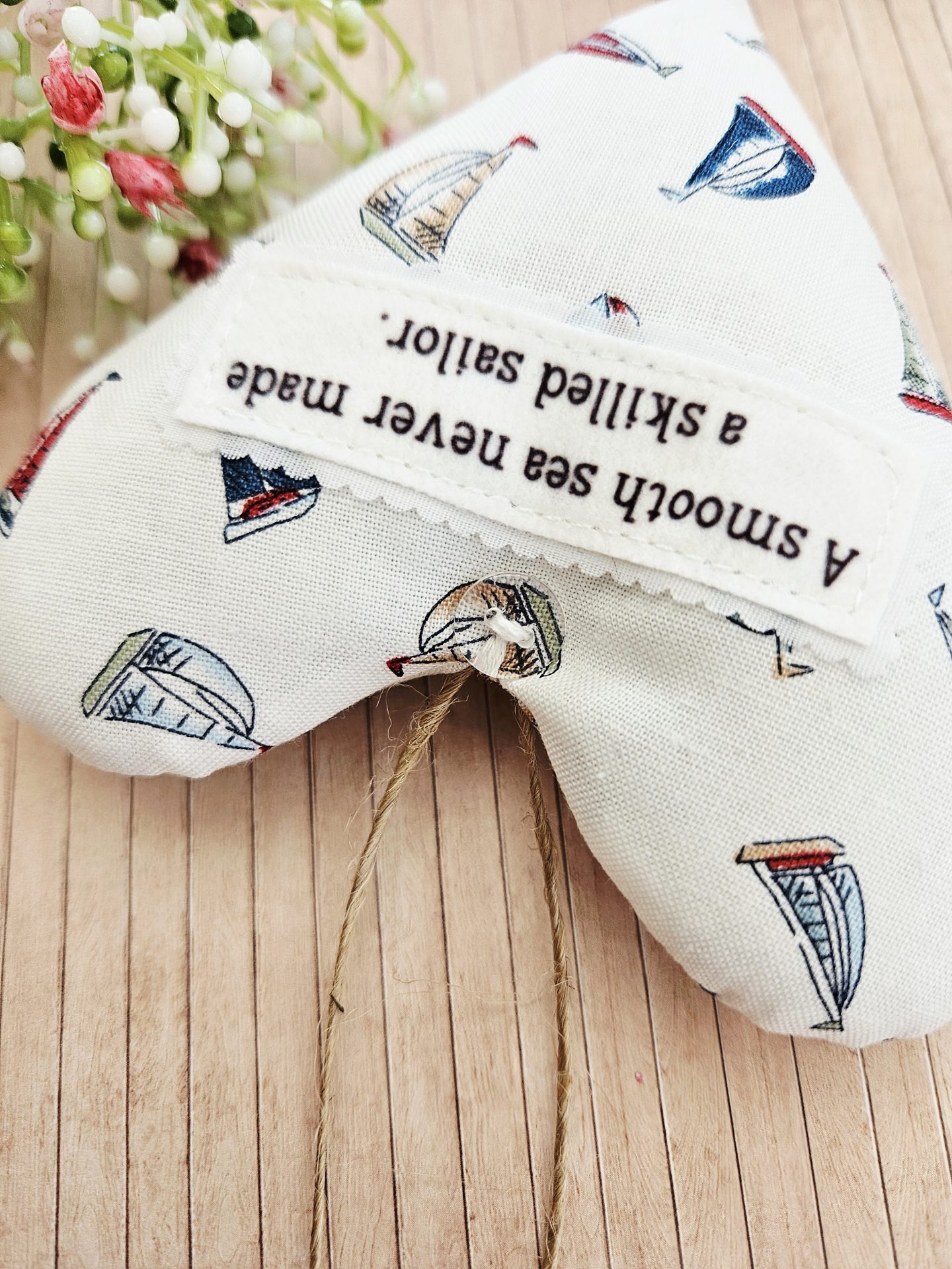 handmade fabric heart nautical decor