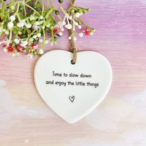 mindfulness ceramic heart keepsake gift