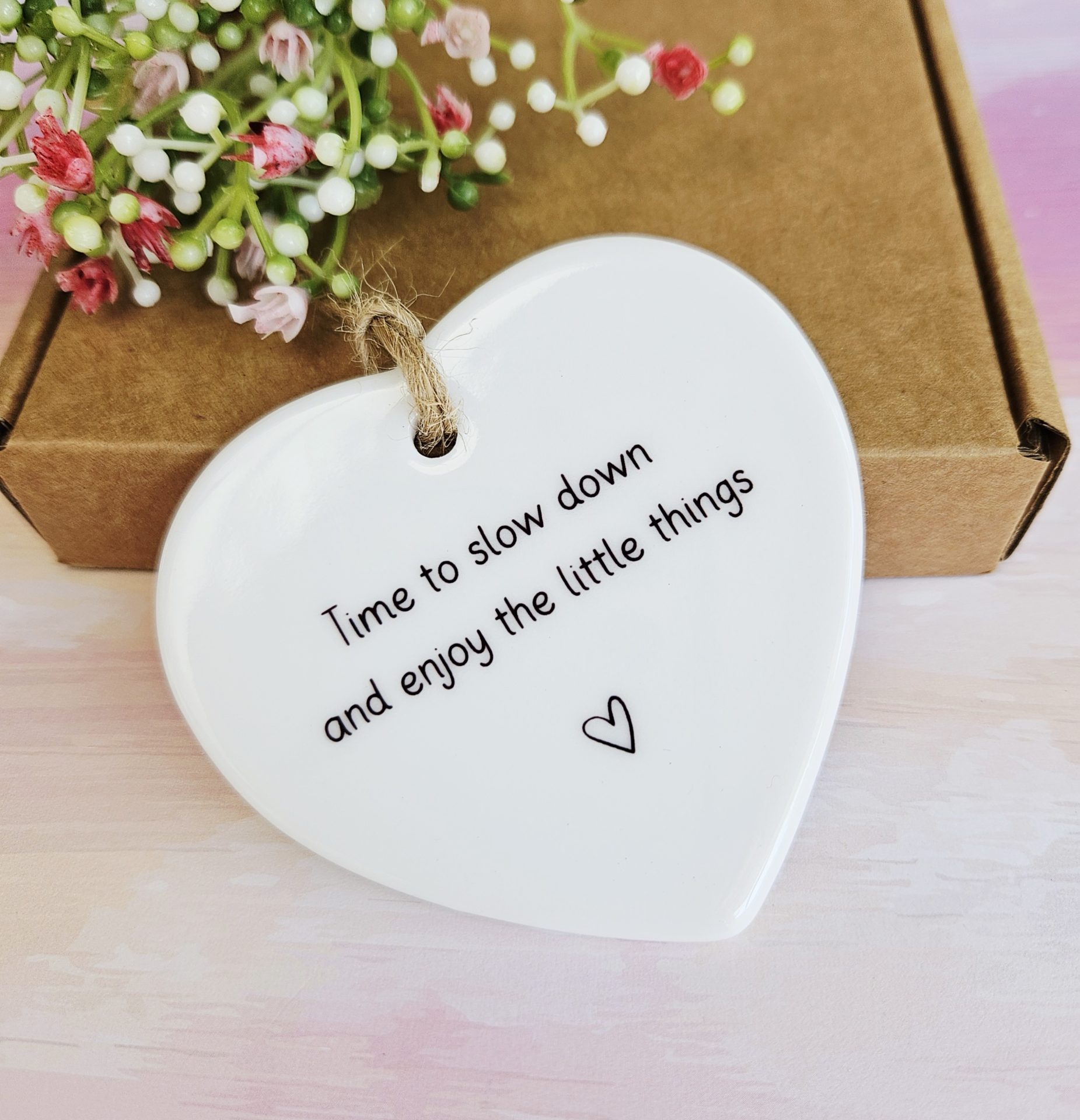Mindfulness Ceramic Heart Keepsake Gift - Image 4