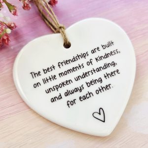 friendship ceramic heart keepsake gift