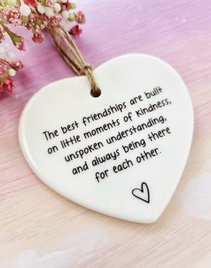 friendship ceramic heart keepsake gift